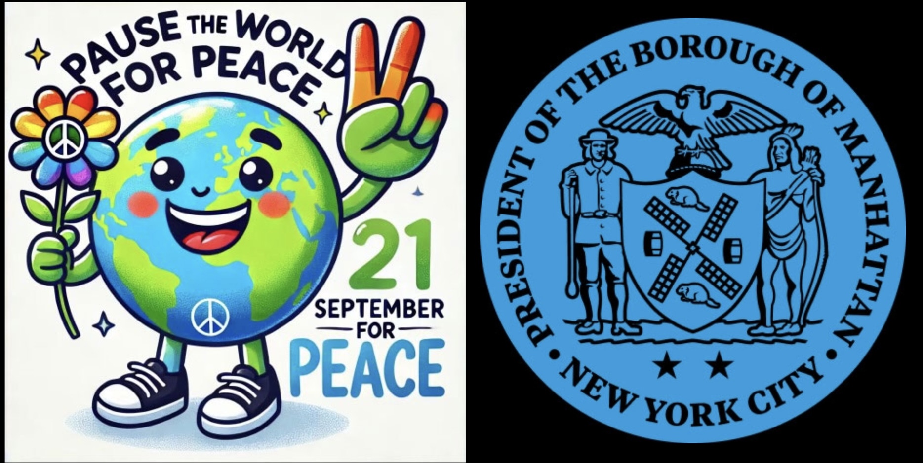 Pause the World for Peace at Noon Worldwide Celebrating the Int. Day of Peace 9/21/24 & Times Square